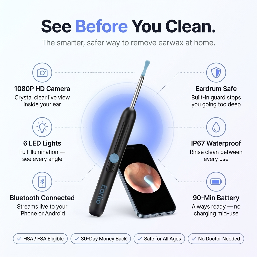 Earlio EarVision: Clinically Trusted Ear Care Technology